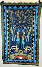 South African Kaross Embroidery African Wildlife Folk Art