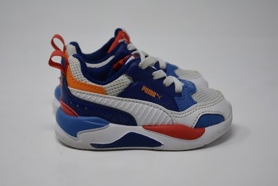 Puma Toddler Sneakers Blue White Orange | Kids Athletic Shoes | Size 5C