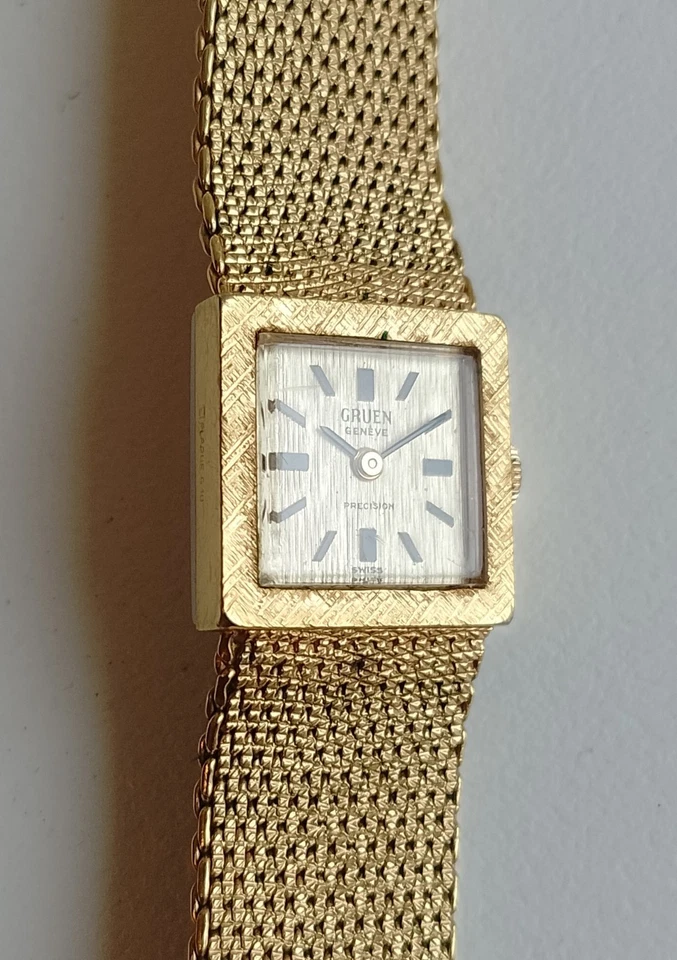 Gruen Geneve Precision Damenuhr Swiss Made Armbanduhr Vintage Handaufzug P13 - Bild 2 von 4