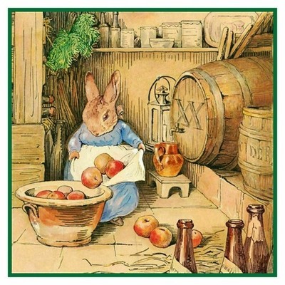 Bunny Cicely Parsley Makes Cider Beatrix Potter Counted Cross Stitch Pattern