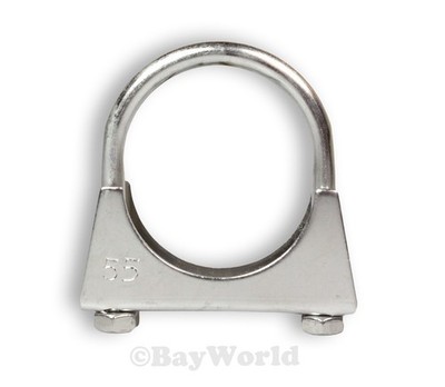 1x Edelstahl Rohrbügelschelle M8x55mm Auspuffschelle V2A U-Bolt Clamp Verbinder