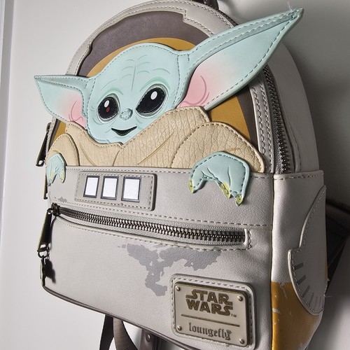 Loungegly Star Wars Mandalorian Mini Rucksack The Child Grogu Disney Tasche 3D grau - Bild 11 von 14
