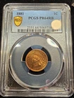 1881 INDIAN HEAD CENT NGC GRADED PF64RB RED BROWN NICE COIN 1C RED PURPLE REV