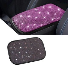 Pack-1 Bling Car Armrest Cover, 8.66" x 11.81" Cute Charming Auto Center Console