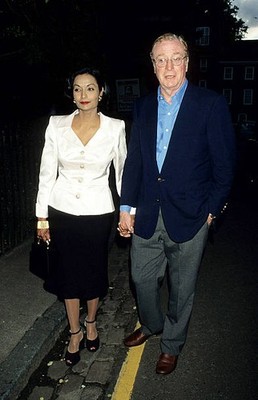 Michael Caine wife Shakira during David Frost's Annual Summer Gard- Old Photo