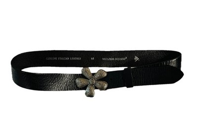 Italian Leather Flower Belt 1.25 main image 3