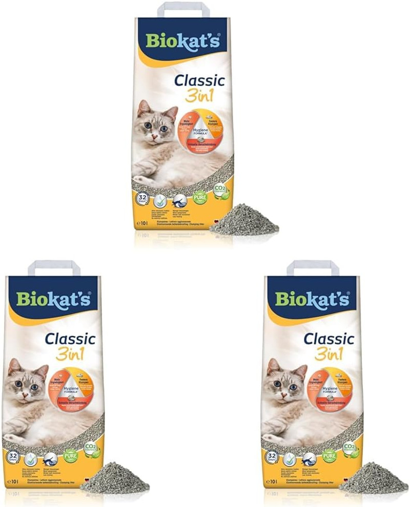 Biokat's 3in1 Senza Profumo - La Migliore Lettiera Agglomerante Naturale