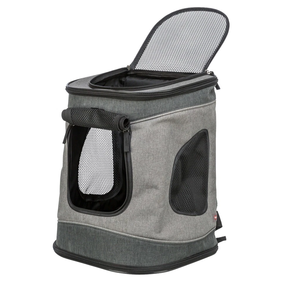 Trixie Rucksack Timon Nylon schwarz/grau 34x44x30cm für Hunde bis 12kg - Bild 2 von 4