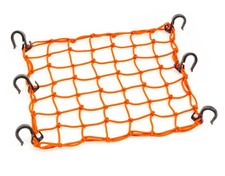 PowerTye 50159 Orange 15"X15" Cargo Net Featuring 6 Adjustable Hooks Tight ...