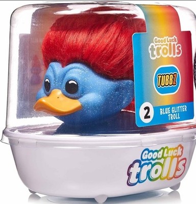NEWIB Official  Blue Troll (blue/red hair) 1st Edition TUBBZ Trolls Collectable