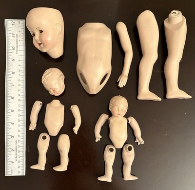Antique/ Vintage Bisque Porcelain Doll Parts/ Kewpie Doll Parts