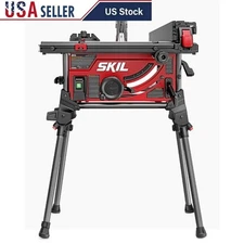 15A 10 Inch Portable Table Saw Jobsite W/ Folding Stand Dust Port 24 Tooth Blade