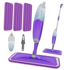  Spray Mops for Floor Cleaning: Wet Mop for Hardwood Tile Wood Laminate Purple