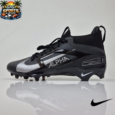 Size 10 Nike Alpha Menace 4 Elite Football Cleats Black FD7036-002