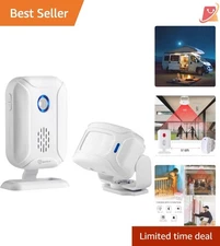 Motion Sensor Doorbell Battery Powered Wireless Store Welcome Chime Security