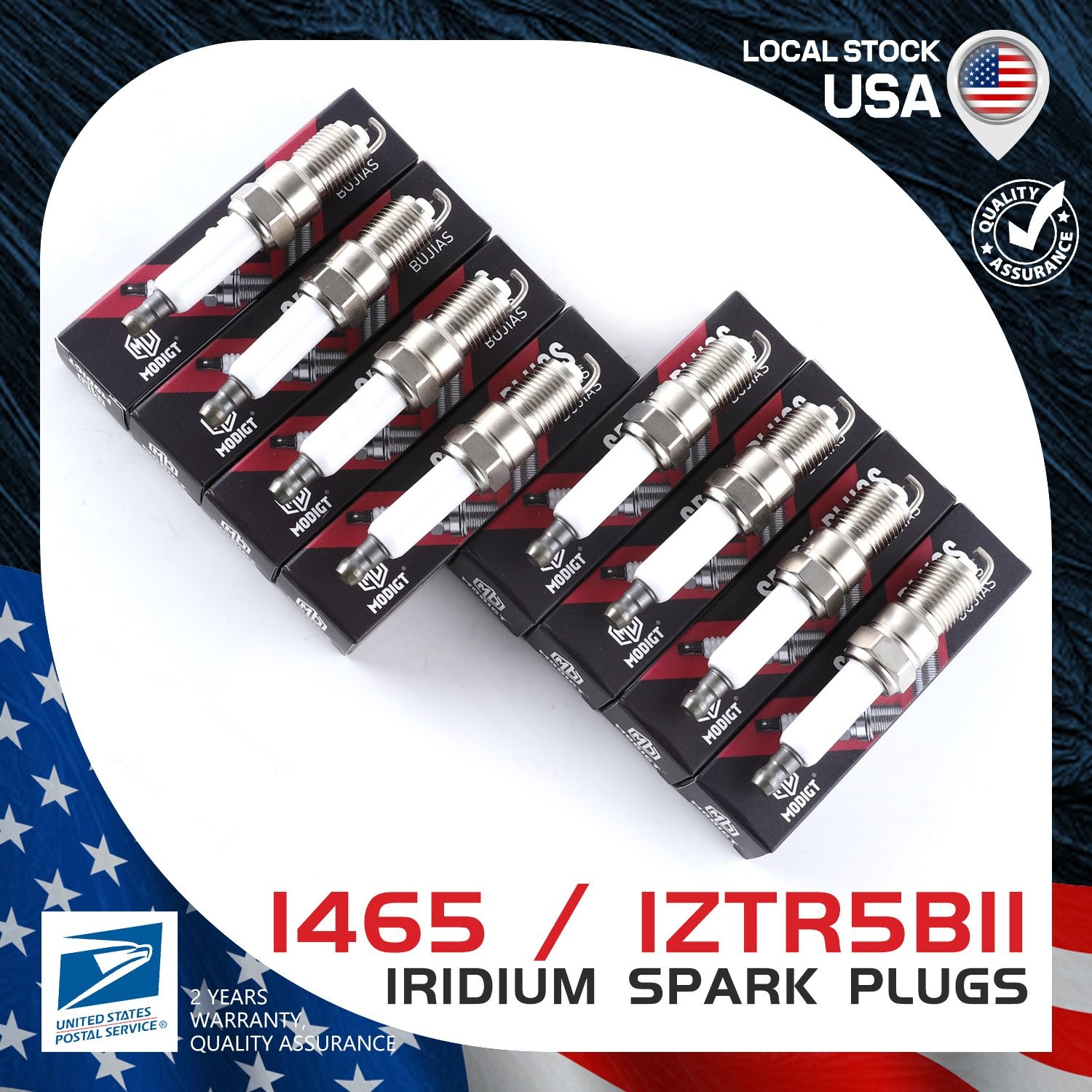 8Pcs For NGK 1465 IZTR5B11 Laser Iridium Spark Plugs for XP105 PT16TT IT16TT