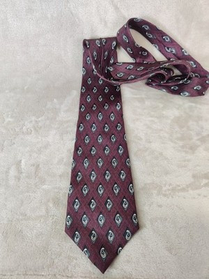 Vintage Stafford Geometric All Silk Tie Designer Tear Drop 4'' x 56''