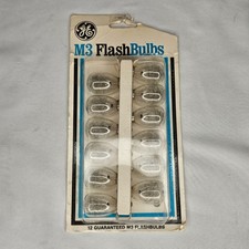 Vintage GE M3 Flashbulbs 12 Pack GE Camera Flash Bulbs NOS 0268