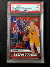 2024 Panini Mosaic Montage Red Fast Break /99 Dalton Knecht #27 PSA 9 Very Rare