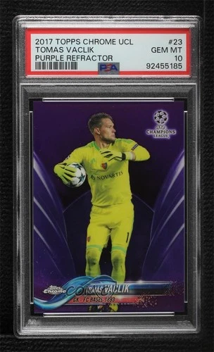 2017-18 Topps Chrome UCL Purple Refractor /250 Tomas Vaclik #23 PSA 10 GEM MT