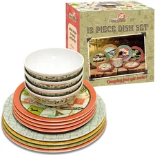 Camp Casual CC001 12-Piece Dish Set