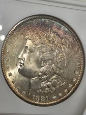 1881 S $1 Morgan Dollar ANACS MS63 Soapbox Toned #PK2756