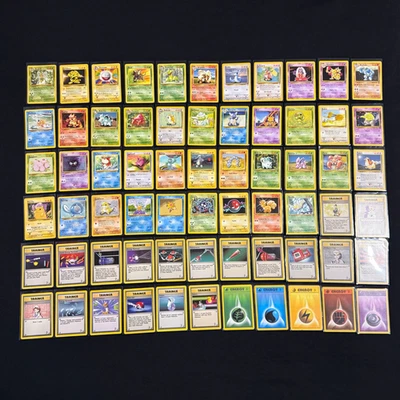 Pokemon WOTC Partial Complete BASE SET 2 Edition Non Holo 66 Cards Lot LP-HP - image 1 of 4