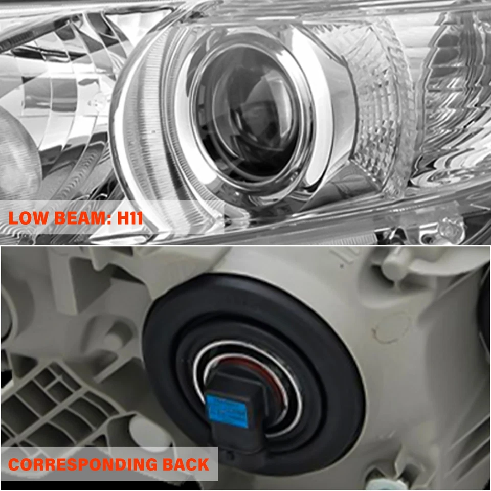 For 2011 2012 2013 Toyota Highlander Projector Chrome Headlights Assembly Lamps - Image 4 of 4