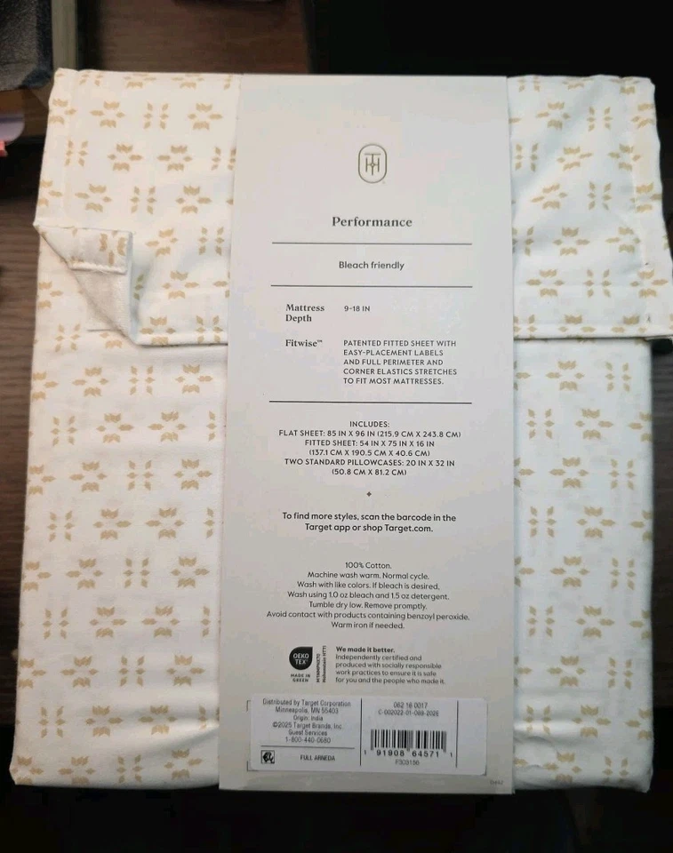 Juego de sábanas umbral rendimiento 400 hilos 110% tejido satinado suave Foto 2 de 4