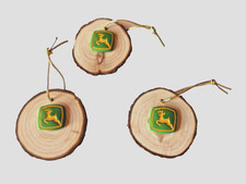 Handmade John Deere Tractor Christmas Ornament-3 pieces