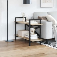 Image of WALPLUS Bookshelf Sonoma Oak 100x33.5x64 cm Engineered Wood Storage Unit