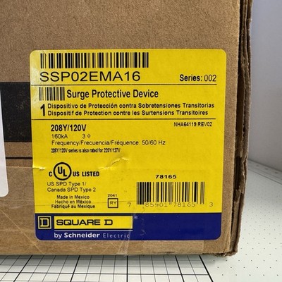 Square D by Schneider Electric SSP02EMA16 Surge Protective Device MPN