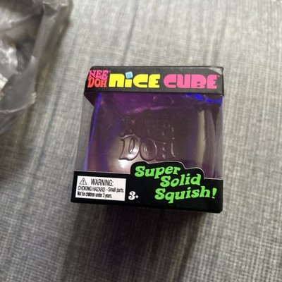 Schylling NeeDoh Nice Cube Squeeze Ball, Purple, Super Solid Squish! 3in