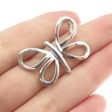 925 Sterling Silver Vintage Butterfly Slide Pendant