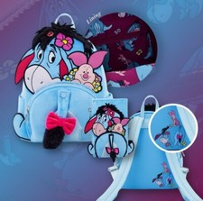 NWT Loungefly Disney Winnie the Pooh Eeyore Figural Mini Backpack  Cardholder