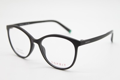NEW ESPRIT ET33423 COLOR-538 PEI BLACK GREEN AUTHENTIC EYEGLASSES 52-17