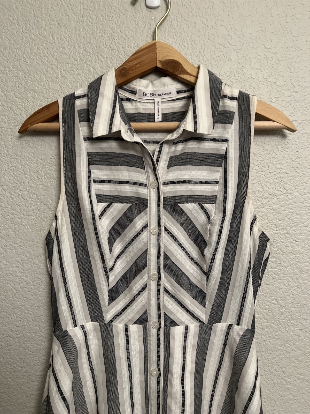 BCBGeneration Dress Boho Button Down Lagenlook Co… - image 2