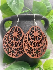 3 Earring Set Retro Boho Dangle Drop New Free Ship Wood Exaggerated A2487