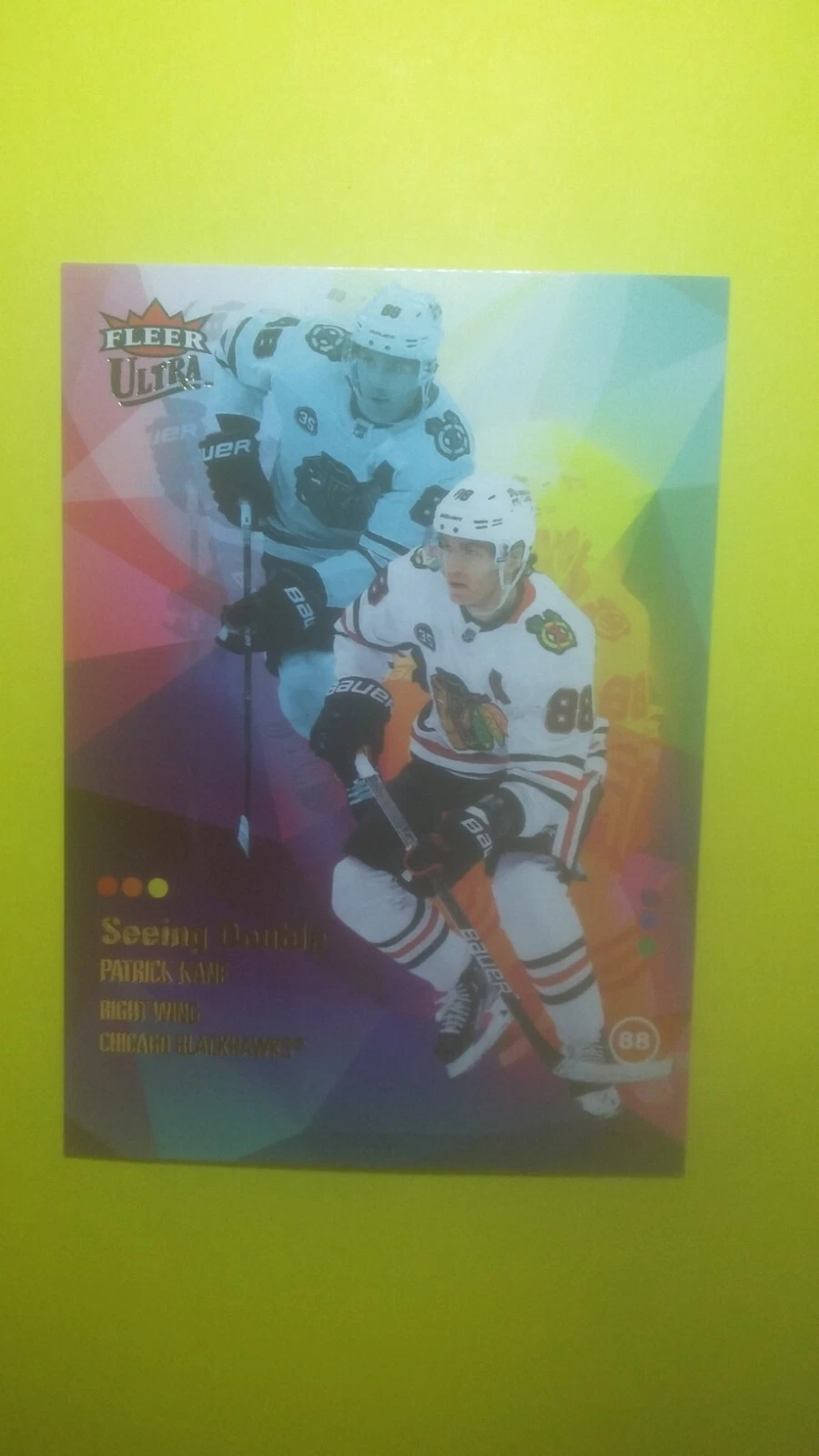 2021-22 UD Fleer Ultra Seeing Double Patrick Kane #DT-8 Chicago Blackhawks