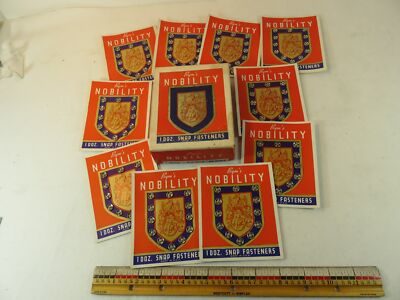 Prym s Nobility Snap Fasteners Box w 10 Cards 12 Each Silver Color Rust Proof
