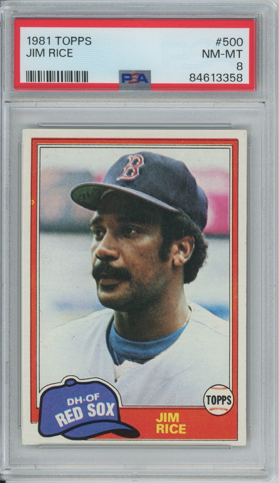 JIM RICE (PSA 8) 1981 Topps Card #500
