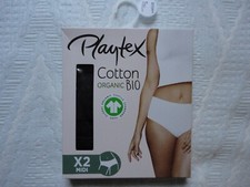 2 CULOTTES MIDI PLAYTEX *NEUF* COTON BIO COULEUR NOIR TAILLE 42