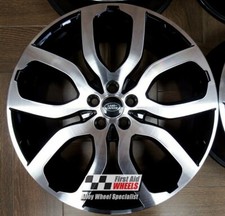 R150DCB Exchange RANGE ROVER EVOQUE 4x 20" GENUINE STYLE 504 BLACK ALLOY WHEELS