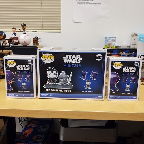 Star Wars Visions Funko POP Vinyl #502 -The Ronin & B5-56 #503 AM & #504 KARRE - Picture 5 of 15