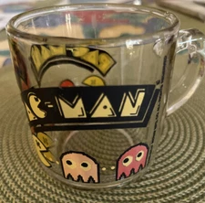 1982 Vintage Pac-Man Bally Midway MFG Co. Glass Mug Cup