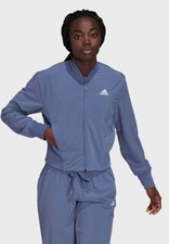 ADIDAS Women's Violet AOP Cropped Track Jacket RRP £75