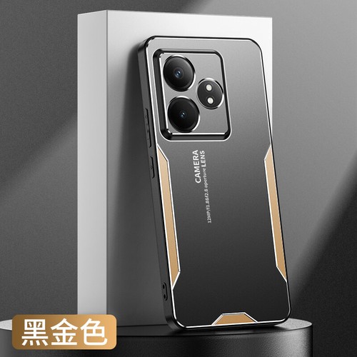 For Realme GT Neo6 SE, Luxury Shockproof Hybrid Metal Aluminum Soft Cover Case - 第 14/15 張圖片