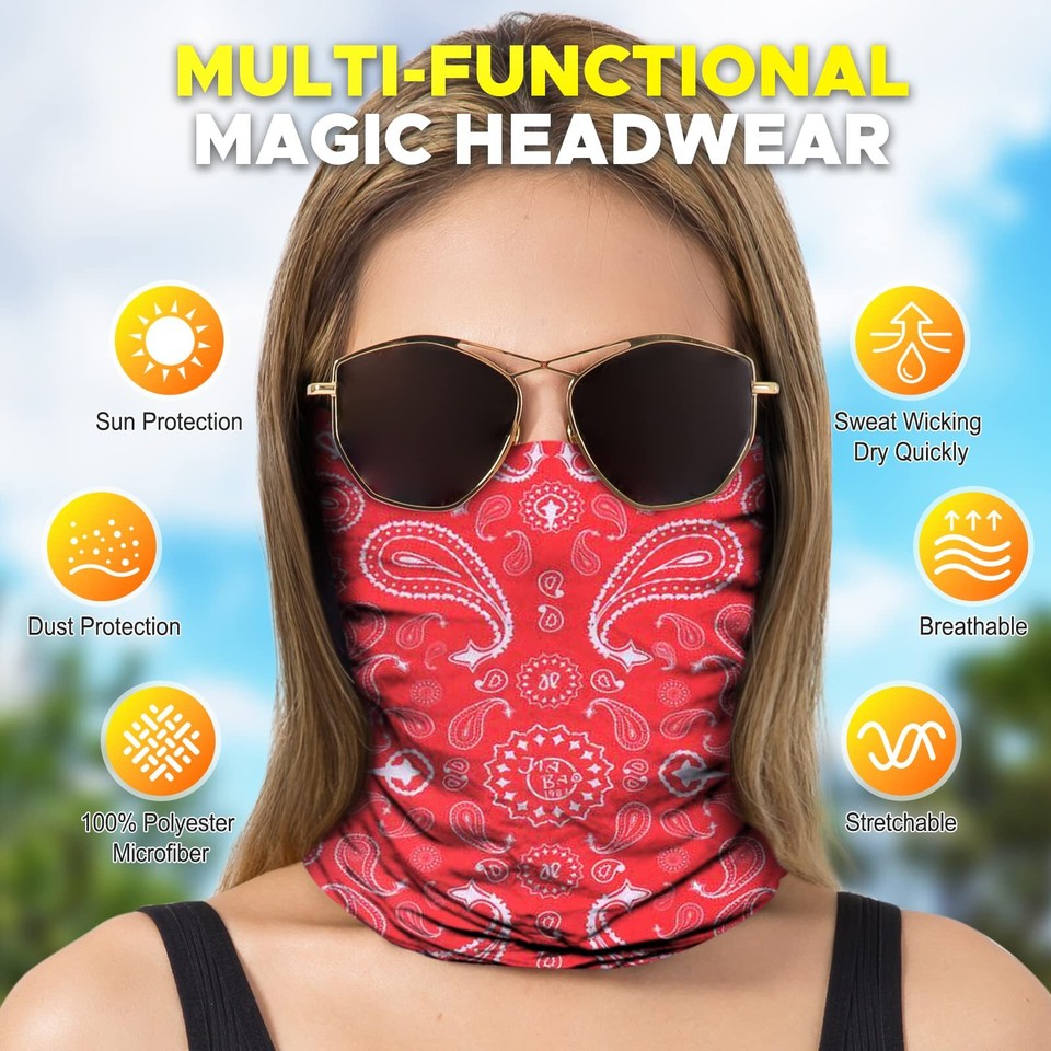Headwear, Bandana, Neck Gaiter Head Wrap Headband Balaclava Magic Scarf