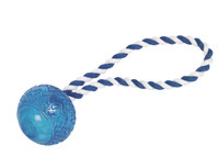 Nobby Hundespielzeug Ball Am Seil Tpr Blau 6Cm Ø SchwimmfäHig Zugspielzeug