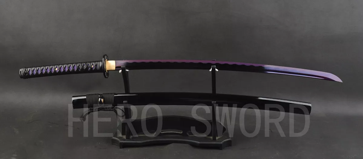 Handmade Purple 1095 High Carbon Steel Katana Muramasa Japanese samurai  sword